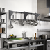 Thumbnail image #2 for Eagle Group 72-Inch Wall-Mounted Aluminum Double-Bar Pot Rack with 12 Hooks