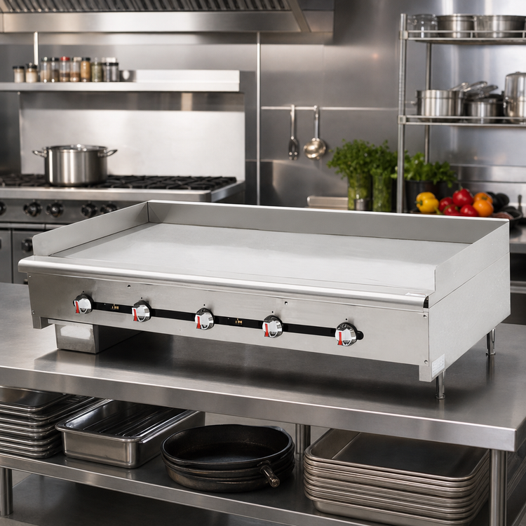 Product image #2 for Comstock-Castle CCTG3148-1 48-Inch Countertop Gas Griddle with Thermostat Controls