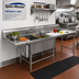 Thumbnail image #2 for Spec-Master FNP2840-2-48TL Two-Compartment Stainless Steel Prep Sink with Right Drainboard and Prep Area