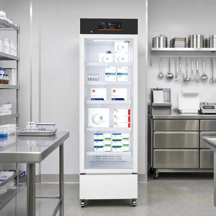 Product image #2 for KoolMore 11 Cu. Ft. Commercial Medical Pharmacy Refrigerator with Heated Glass Door and Backup Battery
