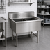 Thumbnail image #2 for John Boos B-Series 2-Compartment Stainless Steel Sink with 10-Inch Backsplash, 37-1/8