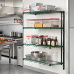 Thumbnail image #2 for Eagle Group Valu-Gard A4-63-2460VG 4-Tier Add-On Wire Shelving Unit, 60 x 24 x 63 Inches, Green Epoxy Finish