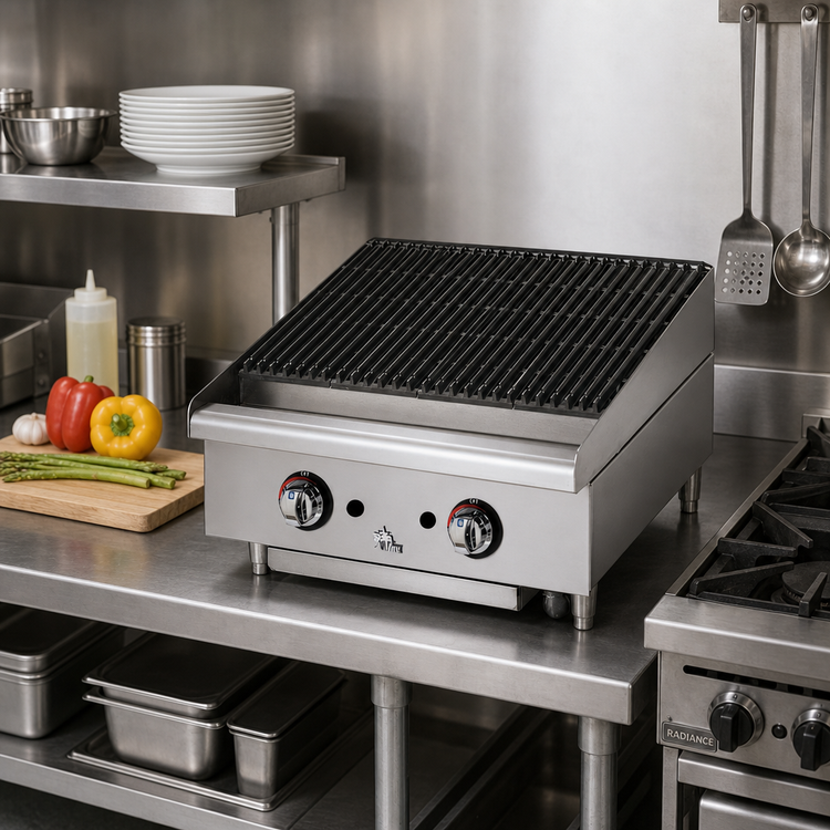 Product image #2 for Star-Max 24-Inch Radiant Gas Countertop Charbroiler, Natural Gas, 80,000 BTU
