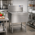 Thumbnail image #2 for Eagle Group Spec-Bar 36-Inch x 24-Inch Freestanding Stainless Steel Workboard with 8-Inch Backsplash, Perforated Insert and Drain