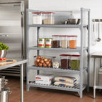 Thumbnail image #3 for Cambro Camshelving® Premium CPSK1860V4480 4-Shelf Vented Polymer Shelving Kit, 60 x 18 in, Speckled Gray