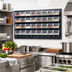 Thumbnail image #2 for Quantum Wall-Mounted Louvered Panel Starter Unit with 32 Clear Bins, 36 x 8 x 19 Inches
