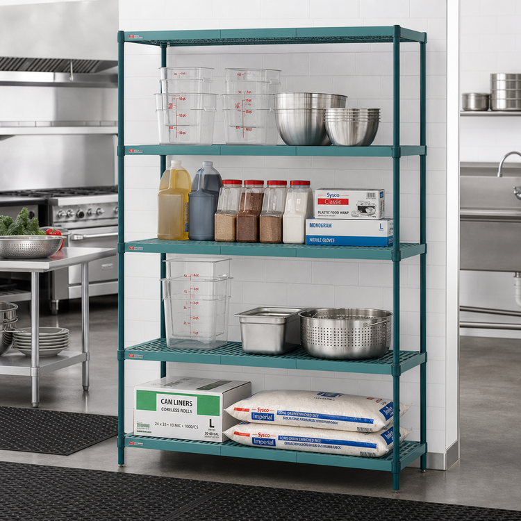 Product image #2 for Metro Super Erecta Pro 21-Inch W x 36-Inch D x 63-Inch H 4-Shelf Stationary Polymer Shelving Starter Unit