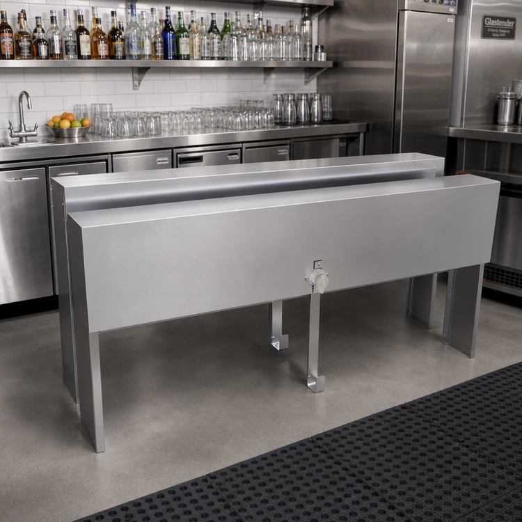 Product image #2 for Glastender 26 Inch Double Speed Rail Locking Cover, Stainless Steel