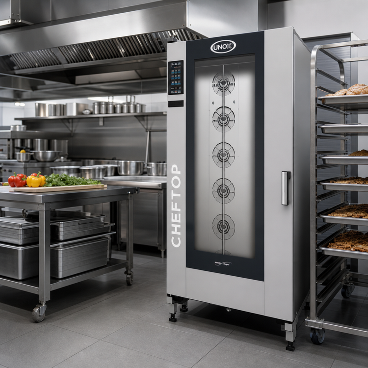 Product image #2 for UNOX ChefTop MIND.Maps Plus BIG Roll-In Electric Combi Oven / Steam Oven, 20 Full-Size Sheet Pan Capacity