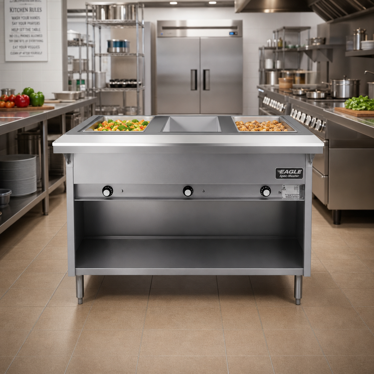 Product image #2 for Eagle Spec-Master 33-Inch Electric Hot Food Table with (2) 12 x 20 Wet/Dry Wells and Enclosed Base