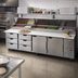 Thumbnail image #2 for Beverage-Air DPD119HC-6T Four-Section Pizza Top Refrigerated Counter, 119-Inch Wide, 6 Drawers, 2 Doors