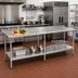 Thumbnail image #2 for Eagle Deluxe Series 108-Inch x 24-Inch Stainless Steel Work Table with Rear Upturn and Adjustable Undershelf