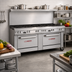 Thumbnail image #2 for Southbend Ultimate 72-Inch Gas Restaurant Range with 11 Open Burners and 2 Convection Ovens