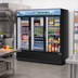 Thumbnail image #3 for Turbo Air TGM-72RS(B)-N 3-Section Bottom Mount Self-Contained Glass Door Refrigerated Merchandiser, 67.98 Cu. Ft.