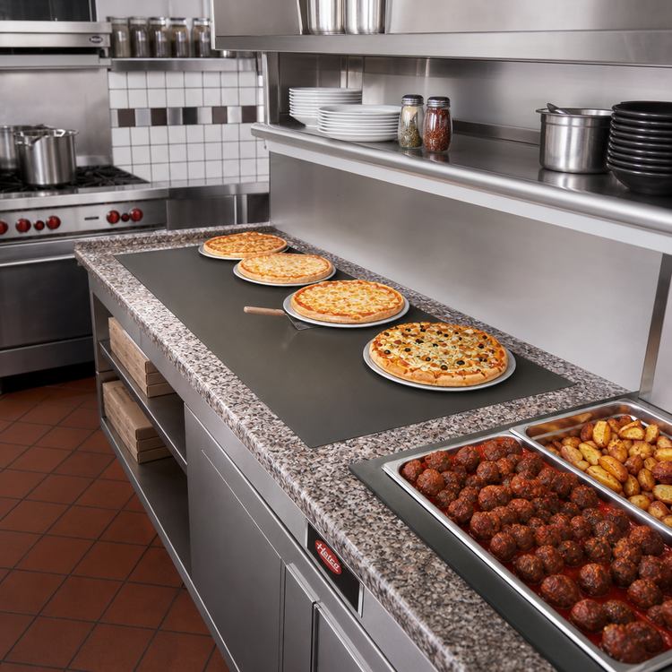 Product image #2 for Hatco Glo-Ray Built-In Flush-Top Heated Warming Shelf, 43-1/2 x 25-1/2 Inch, Hardcoat Aluminum