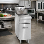 Thumbnail image #2 for Imperial (Middleby) IRF-75-OP 75 lb Open-Pot Gas Range-Match Fryer with Thermostatic Controls, Stainless Steel, 150,000 BTU