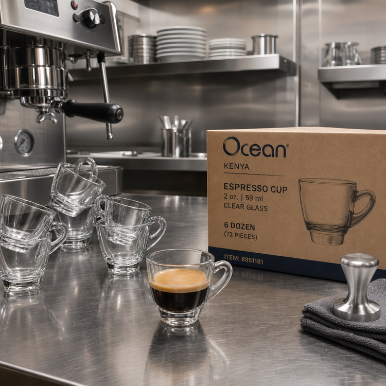 Product image #3 for Ocean Kenya Clear Glass Espresso Cup, 2 oz., 6 Dozen Case Pack