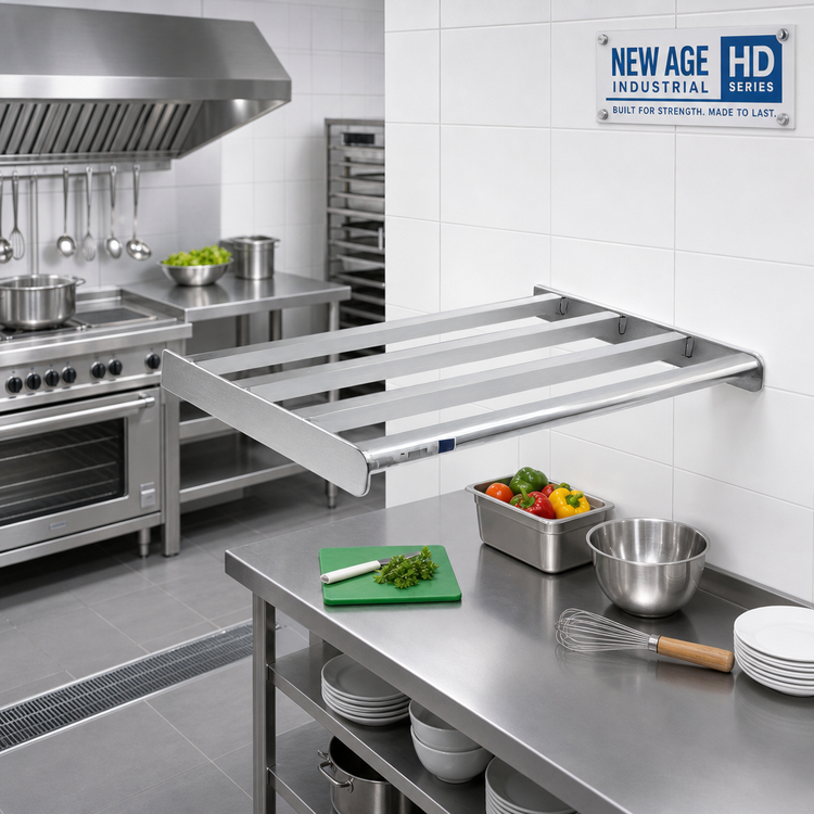 Product image #2 for New Age H.D. Series Cantilever Aluminum Shelf, 36 Inch W x 24 Inch D, 900 lb. Capacity