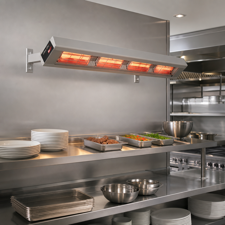Product image #2 for Hatco Ultra-Glo 30-Inch Lighted Double Ceramic Infrared Strip Heater with 6-Inch Spacer