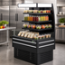 Thumbnail image #2 for Turbo Air 48-Inch Open Flat 3-Tier Self-Serve Refrigerated Island Display Merchandiser