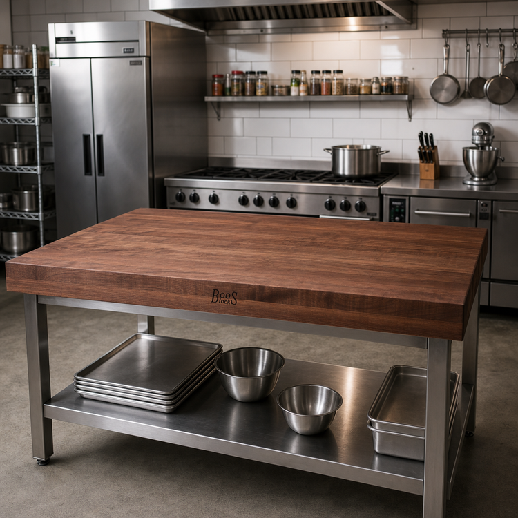 Product image #2 for Boos Block American Black Walnut Edge Grain Kitchen Countertop, 72 x 48 x 2-1/4 Inch