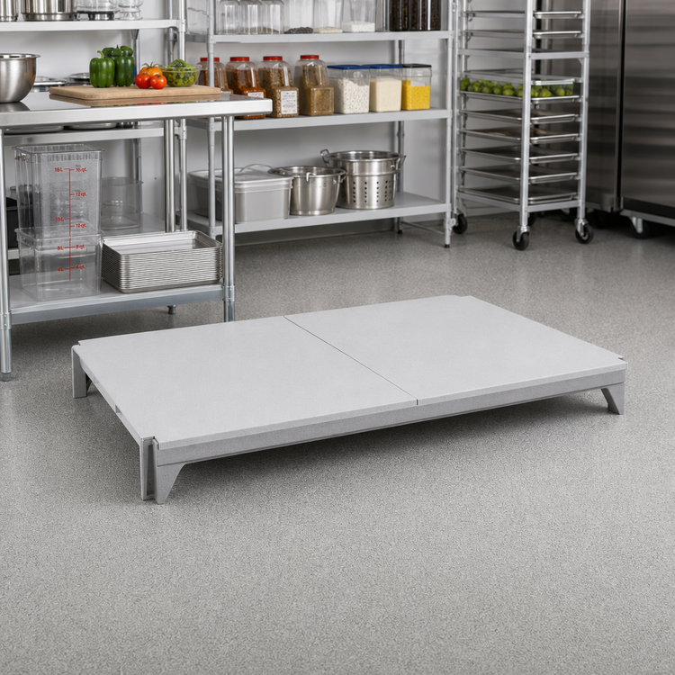 Product image #3 for Cambro Camshelving Premium 21-Inch x 60-Inch Solid Shelf Kit, Speckled Gray