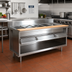 Thumbnail image #2 for La Rosa 48-Inch Electric Hot Food Table with Water Bath, 3 Openings, Open Cabinet Base