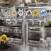 Thumbnail image #2 for Metropolis T-Style Countertop Glycol-Cooled 6-Faucet Draft Beer Tower with Illuminated Medallions