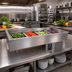 Thumbnail image #2 for Duke CP4-SB-DC-D Drop-In 4-Pan Refrigerated Cold Food Pan with Touchscreen Control