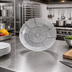 Thumbnail image #3 for Petal Mist 9-Inch Clear Round Scalloped Edge Polycarbonate Plate
