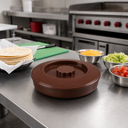 Thumbnail image #3 for CFS Brands 047528 7.5-Inch Interlocking Polypropylene Tortilla Server with Lid, Brown Case of 24