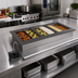 Thumbnail image #2 for Delfield Drop-In Electric Wet Bain-Marie Hot Food Well, Single Tank, 5 Full-Size Pan Capacity with Drain