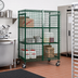 Thumbnail image #2 for Quantum Stationary Wire Security Cage with Doors and Panels, Green Epoxy, 60W x 18D x 63H