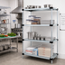 Thumbnail image #2 for Quantum Solid Shelving Starter Kit, 72 Inch W x 21 Inch D x 86 Inch H, 4 Shelves, Galvanized Steel/Chrome