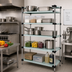 Thumbnail image #2 for Quantum 5-Shelf Solid Stainless Steel Shelving Starter Kit, 54 x 24 x 86 Inches