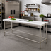 Thumbnail image #2 for Eagle Group 120-Inch W x 24-Inch D Poly Top Cutting Table with Stainless Steel Tubular Base