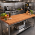 Thumbnail image #2 for John Boos Boos Block American Cherry Blended Edge Grain Kitchen Countertop, 108