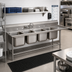Thumbnail image #2 for Advance Tabco Regaline 4-Compartment Commercial Sink with Right-Hand 36-Inch Drainboard, 16 x 20-Inch Bowls, 14-Gauge 304 Stainless Steel