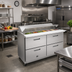 Thumbnail image #3 for Kelvinator Commercial 61-Inch Two-Section Mega Top 4-Drawer Refrigerated Prep Table, 24-1/6 Pan