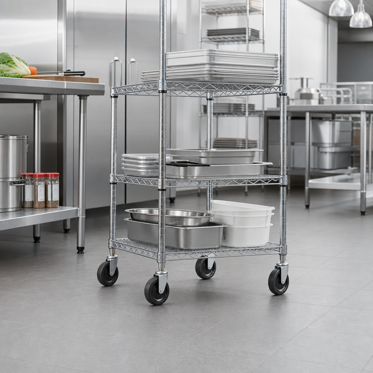 Product image #3 for Olympic 5-Inch Stem/Swivel Resilient Rubber Shelf Caster, 200 lb. Load Capacity