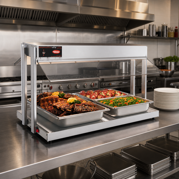 Product image #2 for Hatco Glo-Ray® 42-Inch Countertop Buffet Warmer with Heated Base and Sneeze Guard