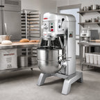 Thumbnail image #2 for DoughXpress BakeryXpress DXP-PM060 60-Quart Floor Model Gear-Driven Planetary Mixer with Hydraulic Bowl Lift, 4-Speed, 220V