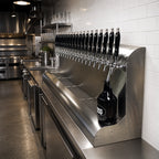 Thumbnail image #2 for Perlick Corporation 4076BK17 17-Faucet Wall-Mount Glycol-Cooled Stainless Steel Modular Draft Beer Dispensing Tower