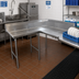 Thumbnail image #2 for Advance Tabco Korner Clean L-Shaped Left-Hand Dish Table, 95-Inch, 16-Gauge 304 Stainless Steel
