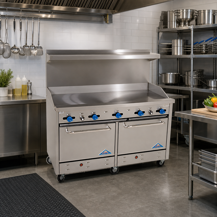 Product image #2 for Comstock-Castle 2F330-72 72-Inch Commercial Gas Range with Griddle and 2 Ovens