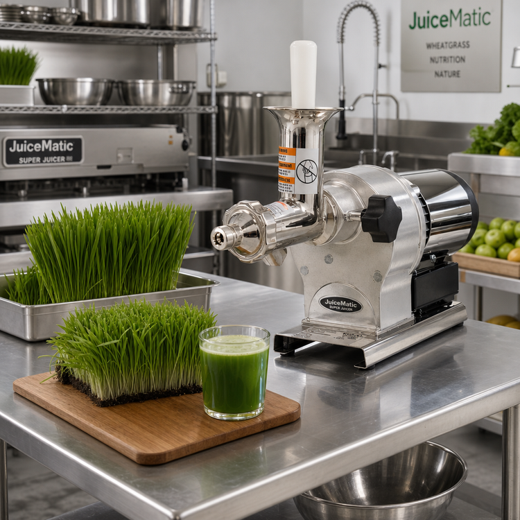 Product image #2 for JuiceMatic Super Juicer 304 Stainless Steel Countertop Wheatgrass Juicer