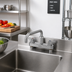 Thumbnail image #2 for Equip 8-Inch Centers Deck Mount Workboard Mixing Faucet with 8-Inch Swing Nozzle and Lever Handles