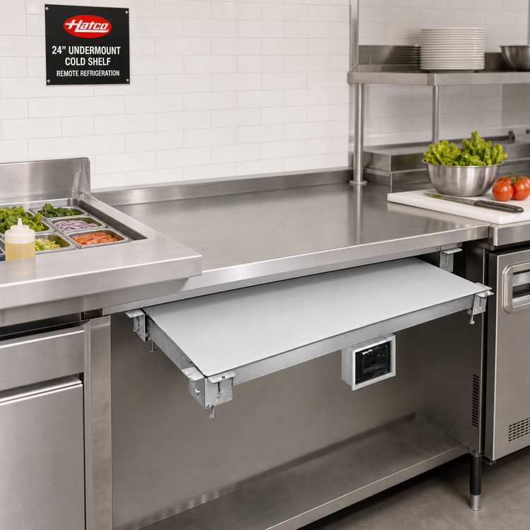 Product image #2 for Hatco 24-Inch Undermount Cold Shelf, Remote Refrigeration, Hardcoat Anodized Aluminum