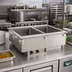Thumbnail image #2 for Vollrath Two-Well Drop-In Electric Hot Food Well, 208V, with 316 Marine-Grade Stainless Wells, Infinite Controls, and Manifold Drain