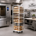 Thumbnail image #2 for Aluminum Roll-In Oven Rack with A-Style Lift, Single End Load, 18-Pan Capacity